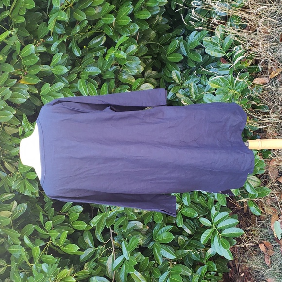 Talbots Embroidered Navy Blue Palm Tree Print Women's TunicTop XL - Picture 6 of 11